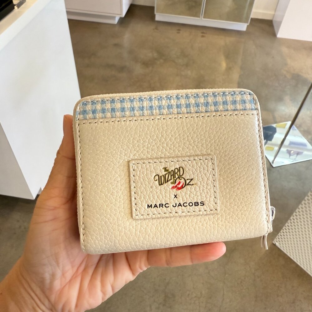 Marc Jacobs The Wallet Cream with Blue Gingham and Red Accent - Picture 4 of 10